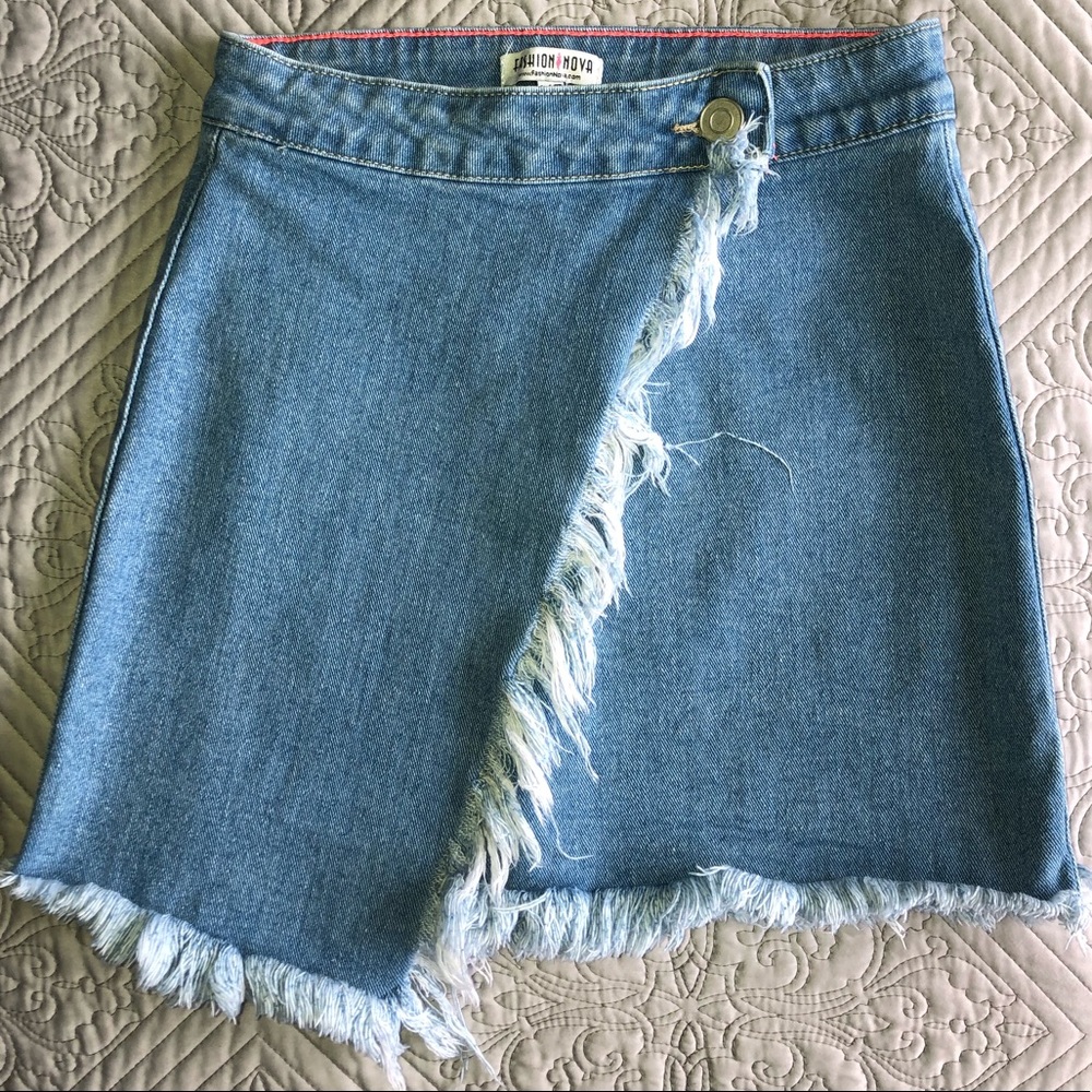NWOT Denim Skirt From Fashion Nova